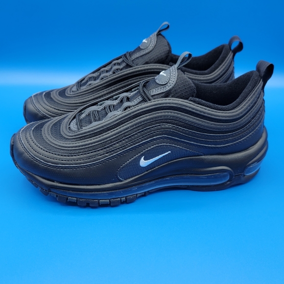 Nike Air Max 97 GS Triple Black Running Shoes Size 5.5Y Women's Size 7 Sneakers - Picture 1 of 8